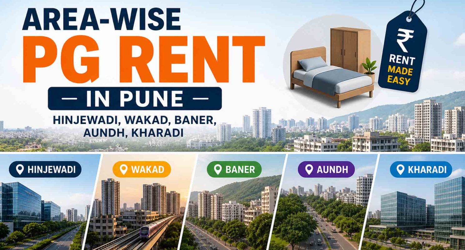 Area-Wise PG Rent in Pune- Hinjewadi, Wakad, Baner, Aundh, Kharadi