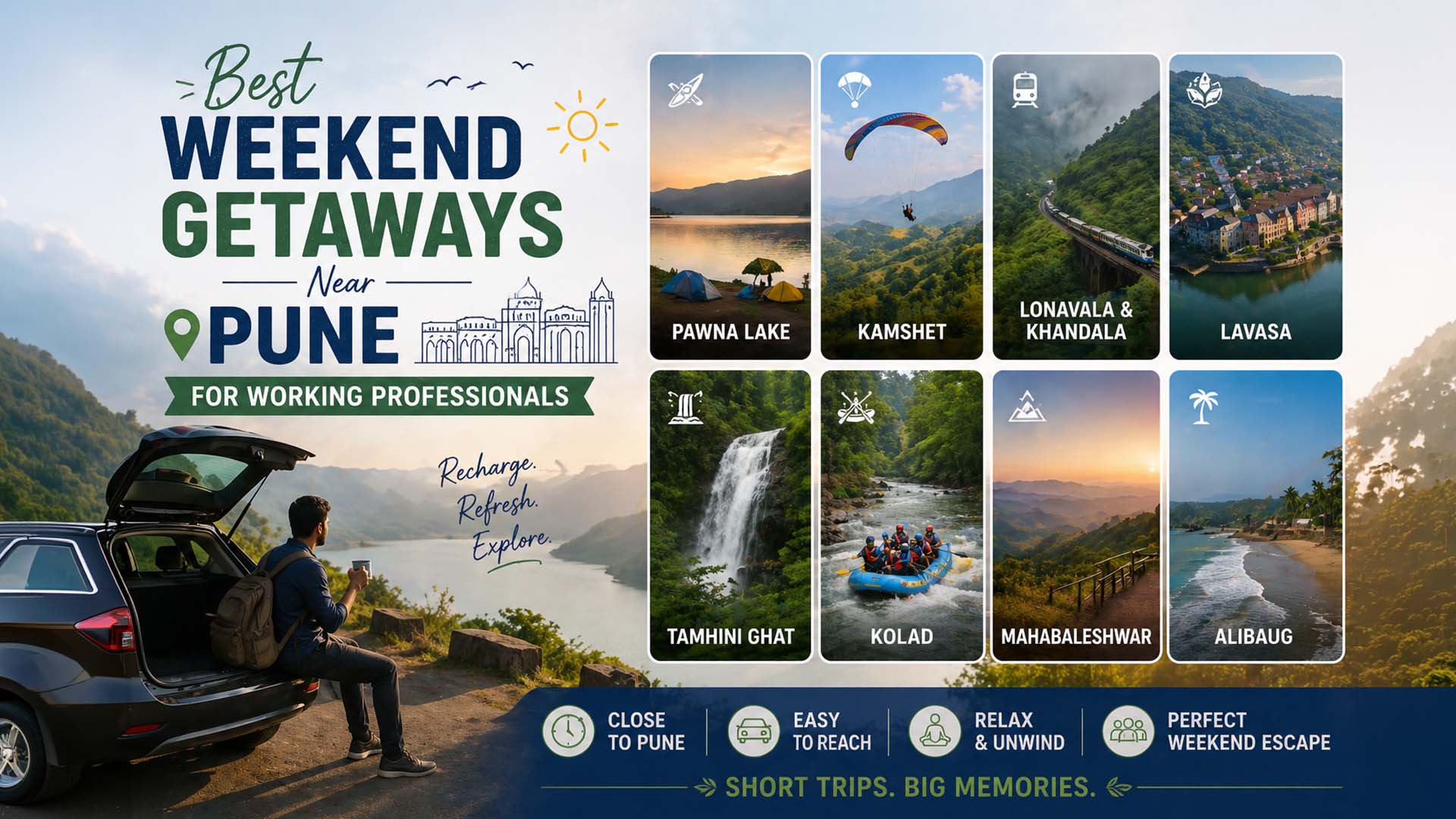 Best Weekend Getaways Near Pune for Working Professionals