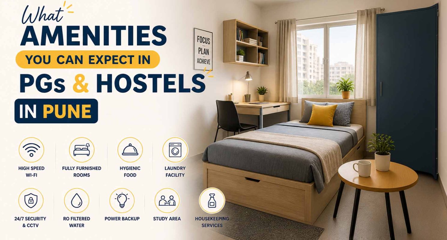What amenities you can expect in PGs & hostels in Pune