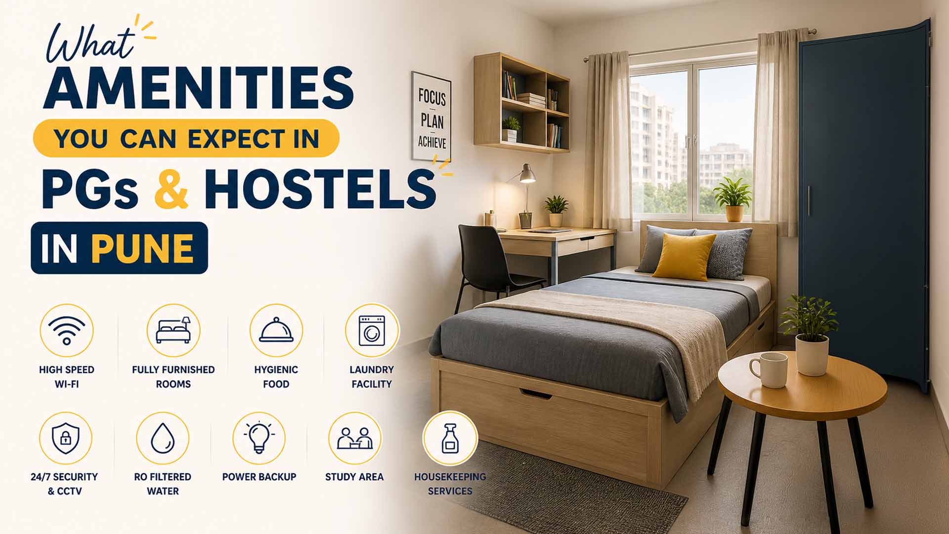 What amenities you can expect in PGs & hostels in Pune