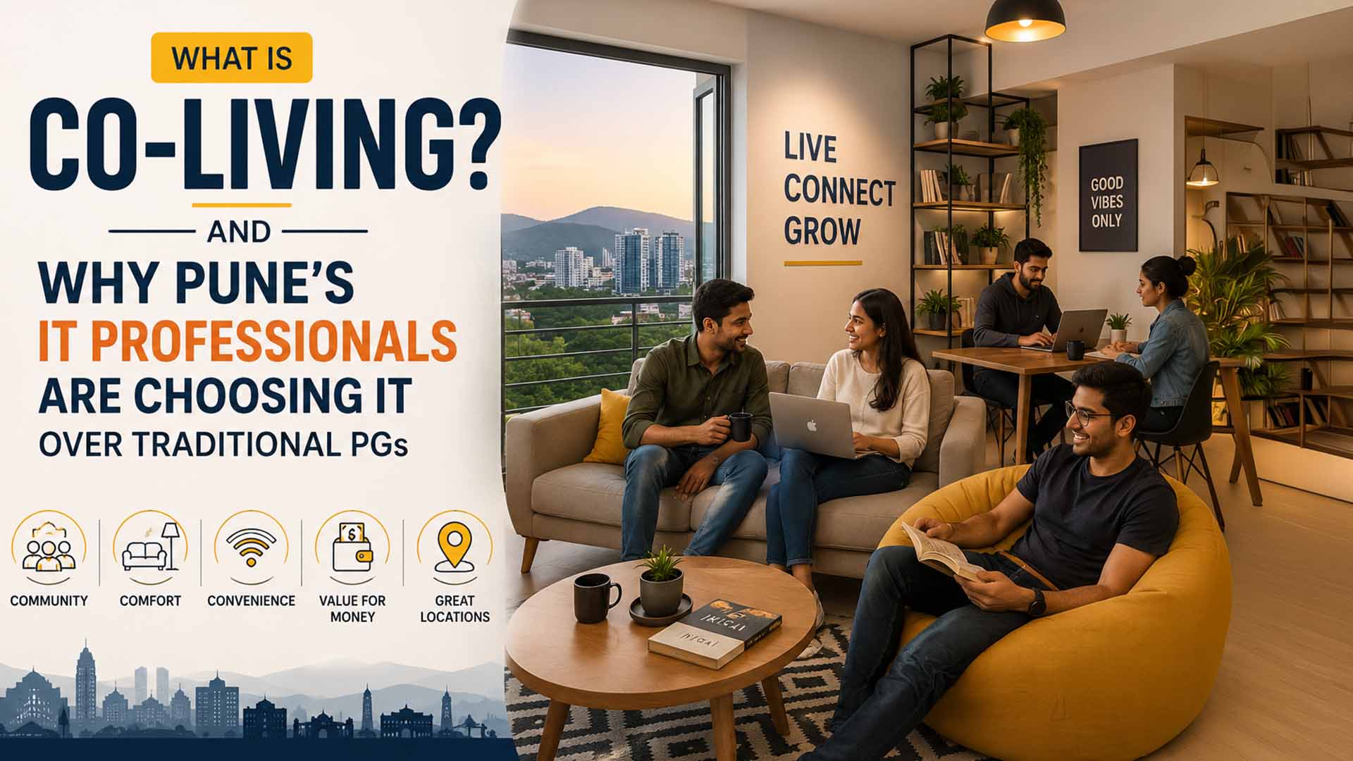 What is Co-living and Why Pune's IT Professionals are Choosing It Over Traditional PGs