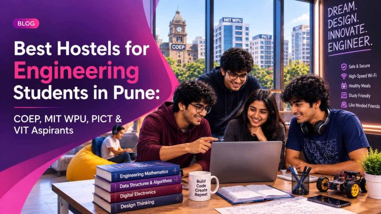 Best Hostels for Engineering Students in Pune- COEP, MIT WPU, PICT & VIT Aspirants