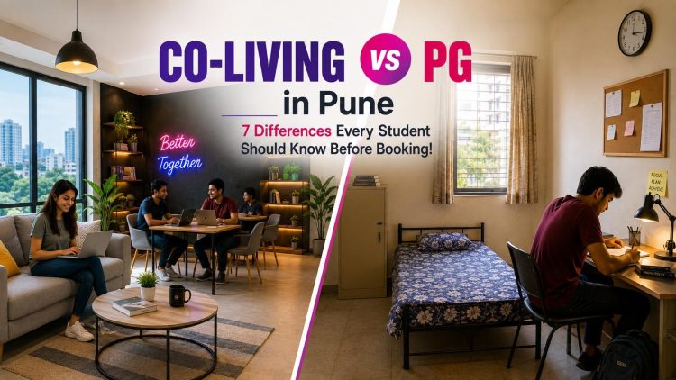 Co-Living vs PG in Pune- 7 Differences Every Student Should Know Before Booking