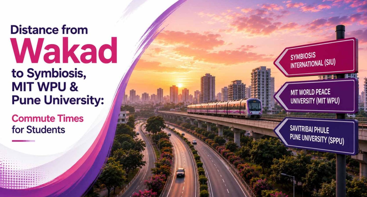 Distance from Wakad to Symbiosis, MIT WPU & Pune University- Commute Times for Students