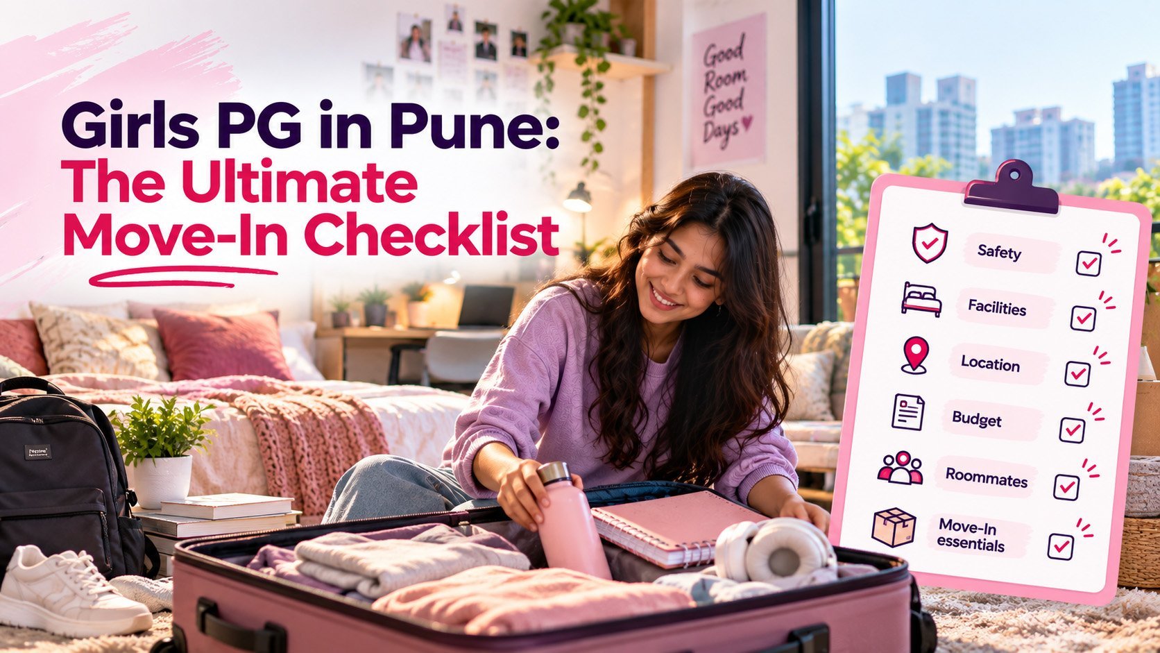 Girls-PG-in-Pune--The-Ultimate-Move-In-Checklist-clean