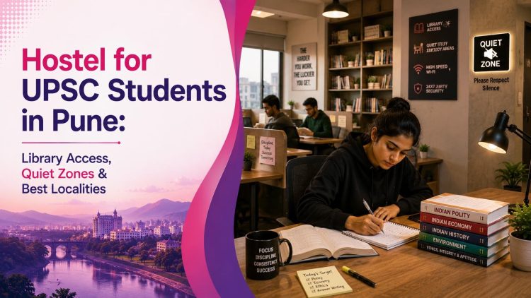 Hostel for UPSC Students in Pune- Library Access, Quiet Zones & Best Localities