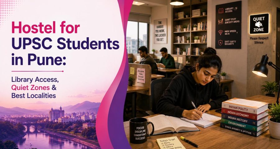 Hostel for UPSC Students in Pune- Library Access, Quiet Zones & Best Localities