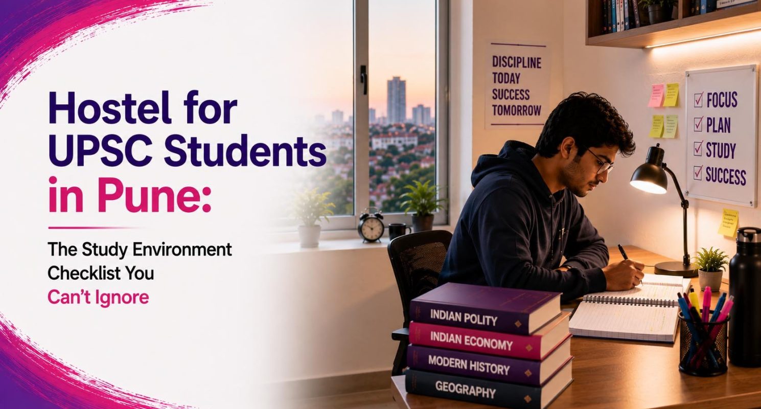 Hostel for UPSC Students in Pune- The Study Environment Checklist You Can't Ignore