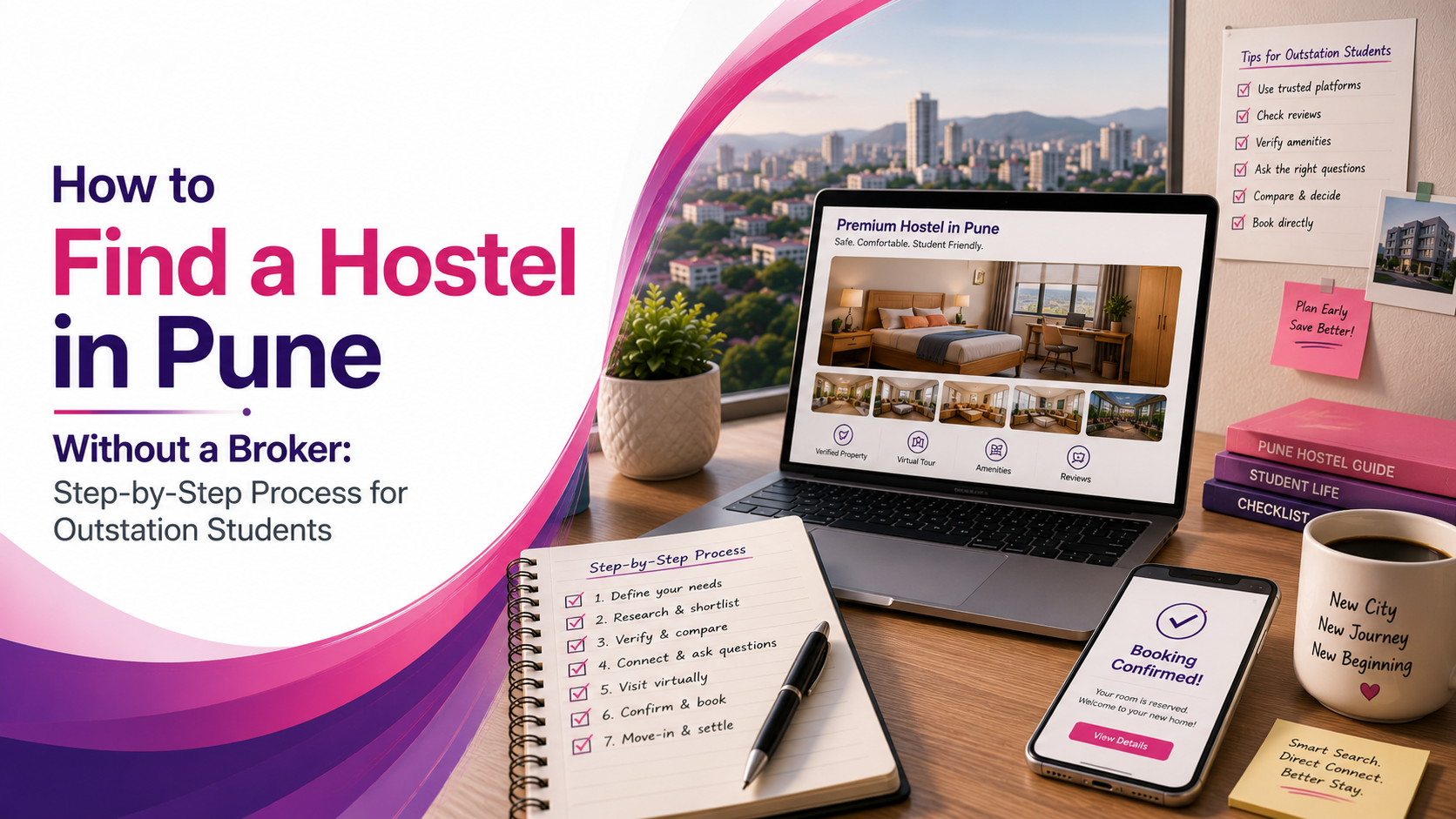 How to Find a Hostel in Pune Without a Broker- Step-by-Step Process for Outstation Students