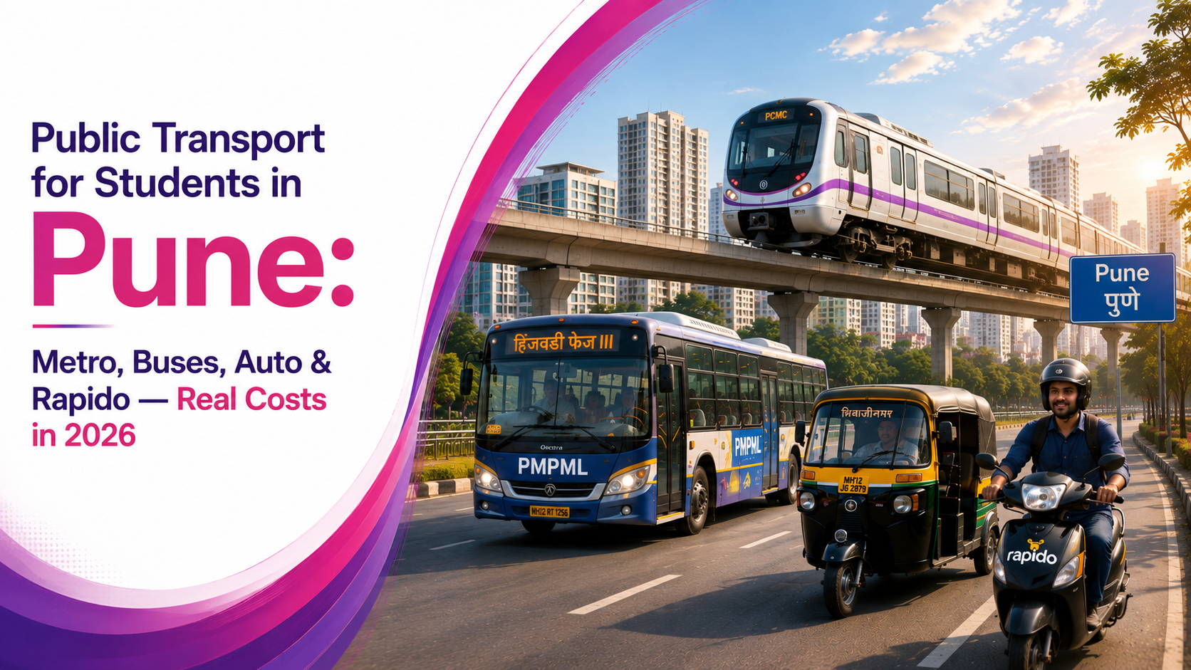 Public Transport for Students in Pune- Metro, Buses, Auto & Rapido — Real Costs in 2026