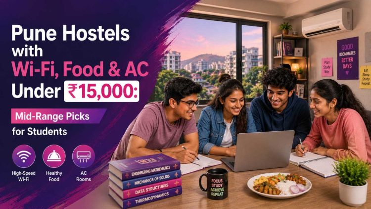 Pune Hostels with Wi-Fi, Food & AC Under ₹15,000- Mid-Range Picks for Students